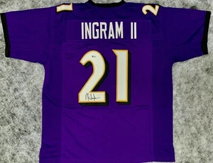 MARK INGRAM SIGNED CUSTOM PRO STYLE XL BALTIMORE JERSEY,  BECKETT COA #H04958 - Picture 1 of 3