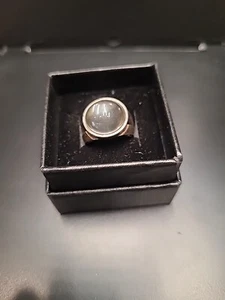 Vintage sterling silver ring, Size 4.5 Clear Round Stone - Picture 1 of 23