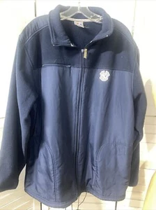 New York Yankees MLB MAJESTIC Navy Full Zip Fleece Nylon Jacket X-Large - Picture 1 of 8