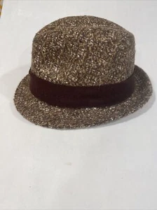 August Tweed Felted Polyester/Wool Fedora Fashion Hat, Floral Lining, 22” - Picture 1 of 8