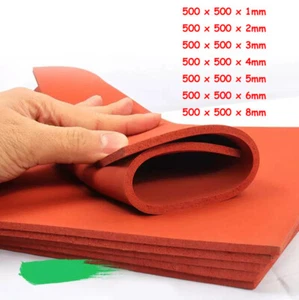 Sponge Foam Rubber Silicone Sheet Plate 500x500mm Heat Press Thick High Temp Mat - Picture 1 of 14