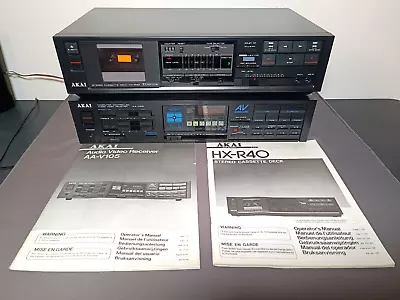 AKAI Kassettendeck HX-R40 Verstärker Amplifier AA-V105 Audio Video Receiver - Bild 1 von 4