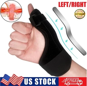 Thumb Wrist Support Brace Carpal Tunnel Sprain Splint Arthritis Left Right Sport - Picture 1 of 14