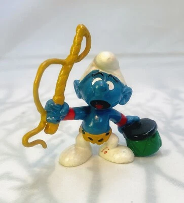 Figura Circo Pitufo Domador de León Pitufo Figura De Colección PVC Juguete Estatuilla Años 80 Peyo Foto 1 de 4