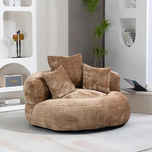 COOLMORE Lazy Sofa Durable Comfort Lounger High Back Bean Bag Chair Couch With T - Picture 1 of 12