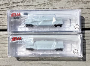 2 ATLAS N Scale 1/160 42' Coil Steel Cars Undecorated w/ Metal Wheels # 50000837 - Picture 1 of 22