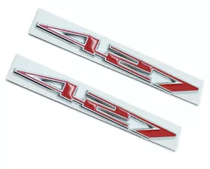 2Pc 427 Emblem Polished Aluminum Badge Engine Hood Sticker (red silver) - Picture 1 of 3