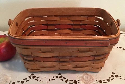 Longaberger Basket 1994  Orange Swing Handle Fall Cover
