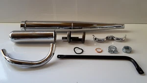 Auspuff Krümmer pass f Simson S50 S51 S70 chrom Halterung Schellen Komplett Satz - Bild 1 von 1