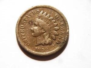 Centavo cabeza india 1859 en muy buen estado/en muy buen estado *níquel cobre*, bonita moneda de colección precio más bajo - Imagen 1 de 2