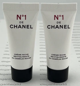 CHANEL NO 1 DE CHANEL CREME RICHE 5ml .17fl oz x 2 SAMPLE TUBES - Picture 1 of 2