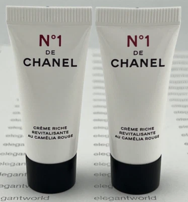 CHANEL NO 1 DE CHANEL CREME RICO 5ml 0,17 fl oz x 2 TUBOS DE AMOSTRA - Imagem 1 de 2