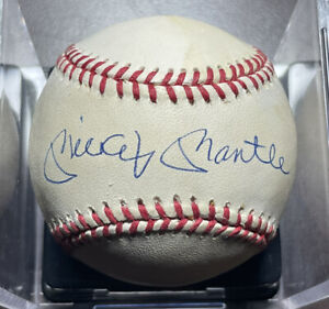 Mickey Mantle Signed Baseball Full JSA Letter COA + First/Last HR Pitcher Balls