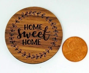 Miniature Wooden Dollhouse Home Sweet Home Sign 1:12 Scale Accessory Home Decor - Picture 1 of 3