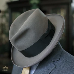 Cappello Fedora Vintage anni 40 Adam Executive Homburg Uomo 7 Avenue Grigio Distinto - Foto 1 di 23