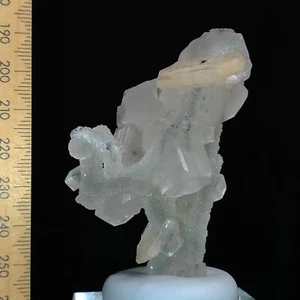 Columnar Quartz Chalcedony w/ Apophyllite & Stilbite natural crystal tree 262ct - Foto 1 di 7