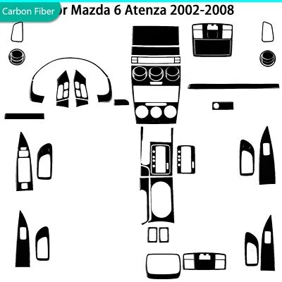 66Pcs Glossy Piano Black Full Interior Upgrade Kits For Mazda 6 Atenza 2002-2008 - Image 1 of 4