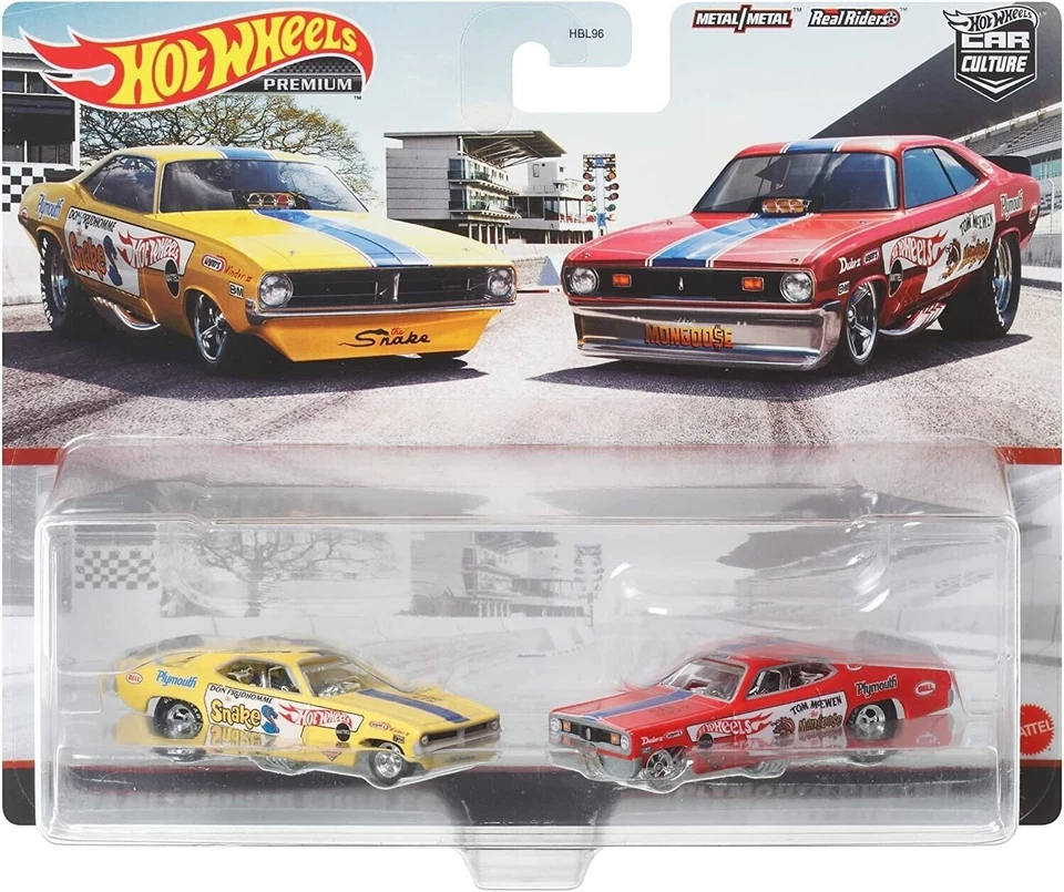 Hot Wheels Premium 2 Pack '72 Plymouth Cuda FC / Plymouth Duster Funny Car (HFF29)