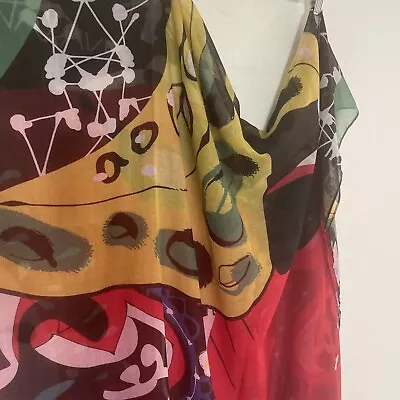 Desigual Large Rectangle Scarf /shawl.  Multicoloured, polyester, New w/o tags - image 1 of 4