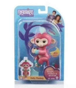 Juguete interactivo WowWee Fingerlings melón bebé mono rosa más de 40 sonidos - Imagen 1 de 7