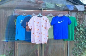 Lot of 7 Nike Youth Logo Shirts Size Medium, Large, XL Short and Long Sleeve - Picture 1 of 17