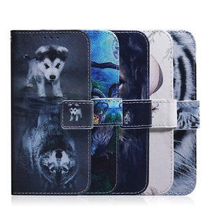 Wolf Lion Tiger Dog Wallet Phone Case For Samsung S23 FE S20 S21 Ultra S9 S10 - Picture 1 of 15