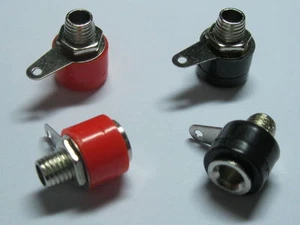 24 pcs 4mm Banana Jack Binding Post Connector 2 colors Red & Black New - Picture 1 of 4