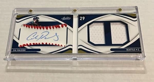 2022 PANINI ASSOLUTO CAL RALEIGH 72/99 PELLE LIBRETTO ROOKIE PATCH AUTO SP KS1 - Foto 1 di 2