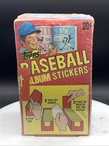 1982 Topps Baseball Album Stickers Wax Box 100 Packs - NEW Sealed Box - Picture 1 of 6