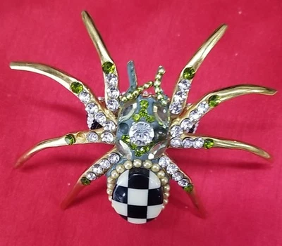 ANILLO SERVILLETA MACKENZIE CHILDS CHARLOTTE LA ARAÑA CON JOYAS -leer- Necesita amor Foto 1 de 4