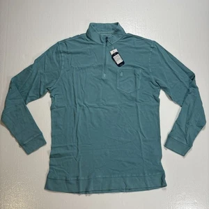 JOHNNIE-O DEREK PIQUE 1/4 REISSVERSCHLUSS PULLOVER HAZE HERREN MEDIUM NEU MIT ETIKETT - Bild 1 von 10