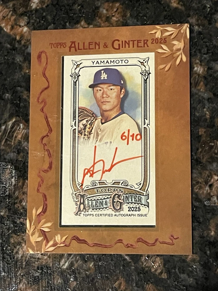 2025 Allen & Ginter Yoshinobu Yamamoto Auto Red Ink /10 - Image 1 of 2