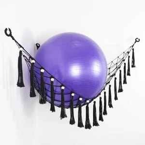 Exercise Ball Holder Yoga Ball Rack Corner Hanging Storage Net or Hammock for... - Picture 1 of 8