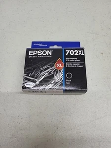 Genuine EPSON 702XL Black High Ink Cartridge Exp 09/2022 - Picture 1 of 6