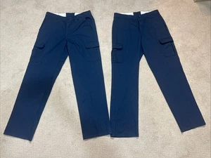 Lot of 2 - Red Kap Men's Industrial 6-Pocket Cargo Pants Pre-Owned 36 x 36 Navy - Picture 1 of 14