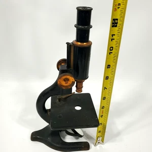Vintage 1924 Spencer 12x Microscope Buffalo USA Cast Iron w/Brass Serial #88066 - Picture 1 of 12