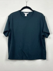 Camiseta Athleta Mujer Essential Verde Manga Corta Algodón Transpirable Pequeña Mediana (464 - Imagen 1 de 7