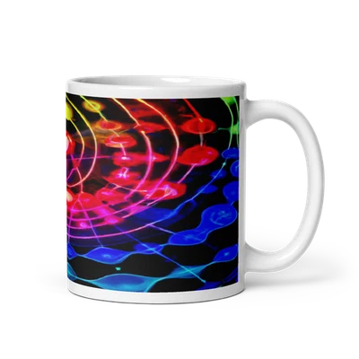 Taza de cerámica sinfónica puntos y círculos brillantes 11 oz Foto 1 de 3
