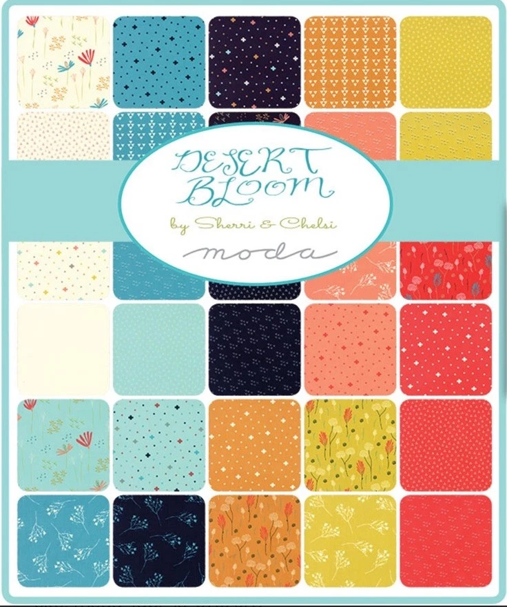 Desert Bloom Layer Cake (42) 10” Sherri  Chelsi Moda Fabrics RARE! OUT OF PRINT! - Image 1 of 3