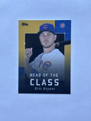 2022 Topps X Wander Franco Head of the Class Kris Bryant Gold 1/1 #75 Cubs - Image 1 of 4