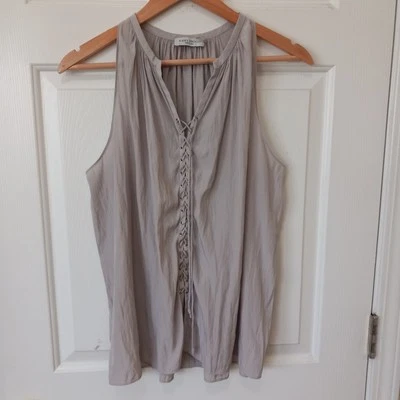 RAMY BROOK Mujer Gris Poliéster Minimalista Informal Carrera Verano Todos los Días Top S Foto 1 de 4