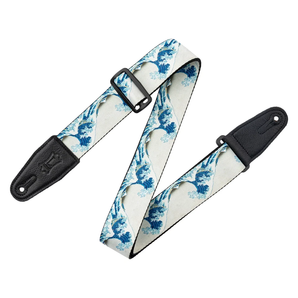 Levy's 2" Poly Masterpiece Series Guitar Strap - The Great Wave off Kanagawa
