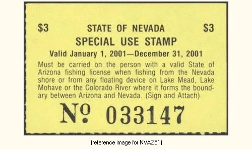 Estampilla Halfpricefish Nevada/Arizona 2001 $3,00 Foto 1 de 1