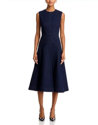 Veronica Beard Karrigan Denim Midi Dress MSRP $548 - Image 1 of 4