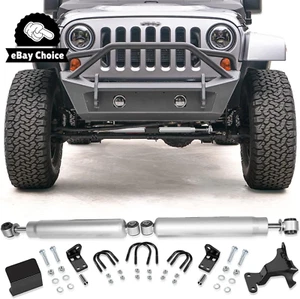 Jeep Wrangler JK Dual Steering Stabilizer Kit 2007-2018 Compatible 2" Lift - Picture 1 of 12
