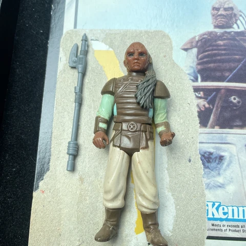 Star Wars Vintage Weequay Figure ROTJ 77 Back Kenner 1983 with card Unpunched Cover