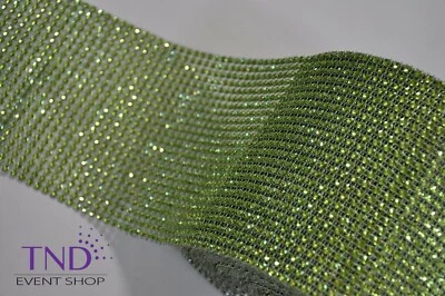 4.75"x 1 YD/3 YARDAS ROLLO DE ENVOLTURA DE MALLA DE DIAMANTE CRISTAL ESTRÁS BRILLANTE CINTA BLING Foto 1 de 4