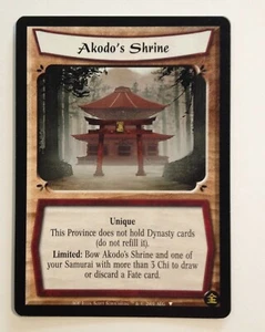Akodo's Shrine L5R Legend of the Five Rings CCG Gold Edition Promo - Picture 1 of 1