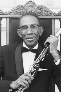 George Lewis Sit Holding Clarinet Shinagawa 4x6 photo - Picture 1 of 1