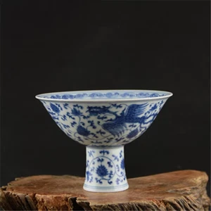Fine Collectable Art Chinese Hand Painting Blue&white Porcelain Phoenix - Picture 1 of 6